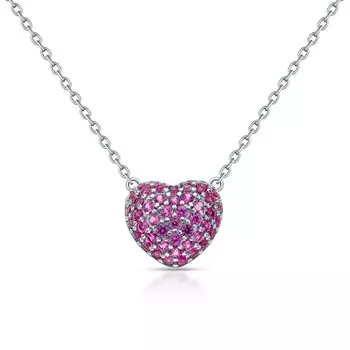 Серебряное шейное украшение с корундом