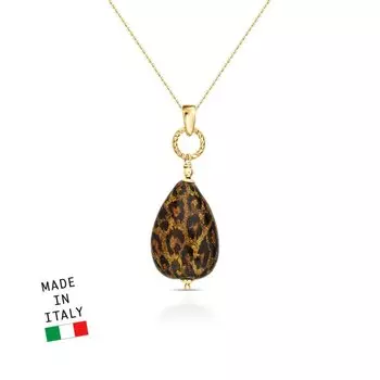 Серебряное шейное украшение с муранским стеклом