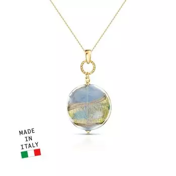 Серебряное шейное украшение с муранским стеклом