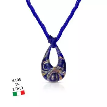 Серебряное шейное украшение с муранским стеклом