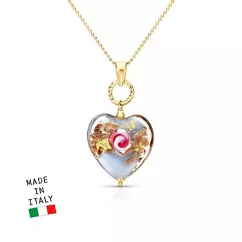 Серебряное шейное украшение с муранским стеклом