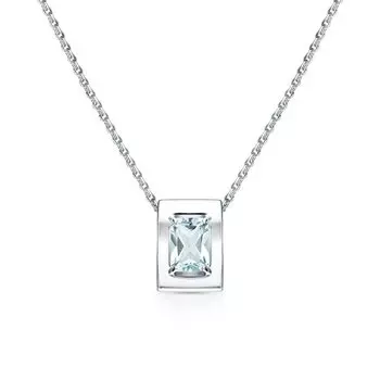 Серебряное шейное украшение с топазами природными