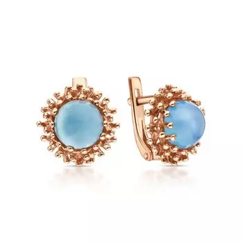 Серебряные серьги с агатами природными