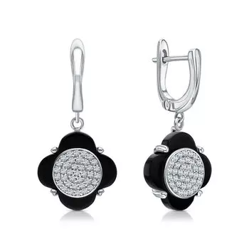 Серебряные серьги с агатом