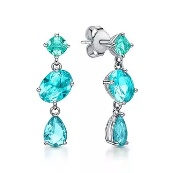 Серебряные серьги с алпанитами