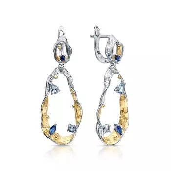 Серебряные серьги с алпанитом