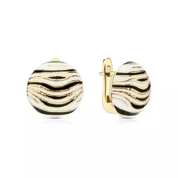 Серебряные серьги с эмалью