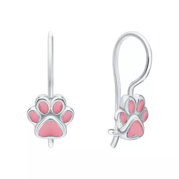 Серебряные серьги с эмалью