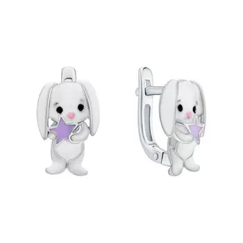 Серебряные серьги с эмалью