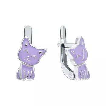 Серебряные серьги с эмалью