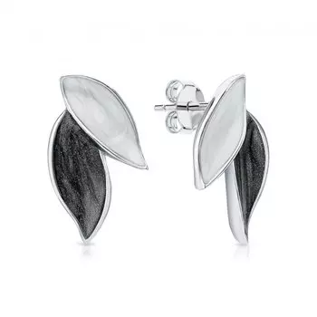 Серебряные серьги с эмалью