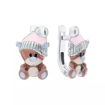 Серебряные серьги с эмалью