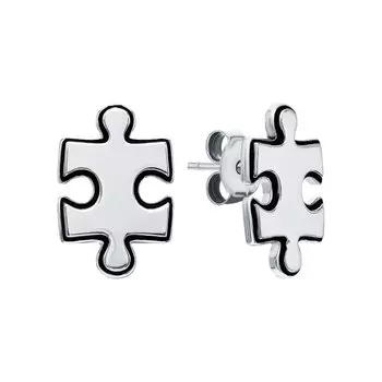 Серебряные серьги с эмалью