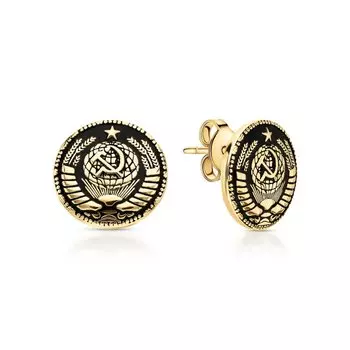 Серебряные серьги с эмалью