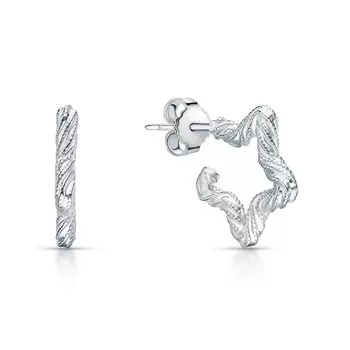 Серебряные серьги с эмалью