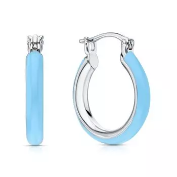 Серебряные серьги с эмалью