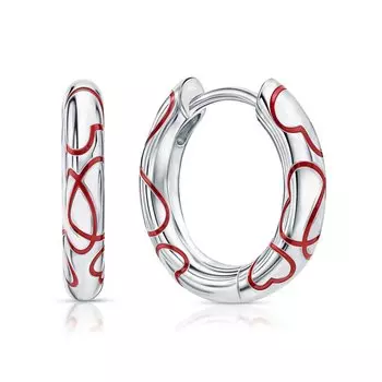 Серебряные серьги с эмалью