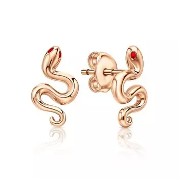 Серебряные серьги с эмалью