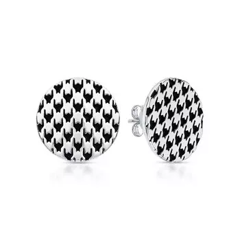 Серебряные серьги с эмалью