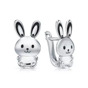 Серебряные серьги с эмалью