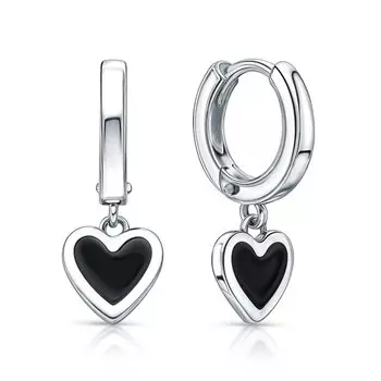 Серебряные серьги с эмалью