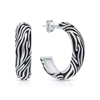 Серебряные серьги с эмалью