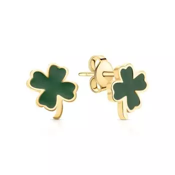 Серебряные серьги с эмалью