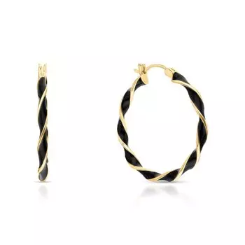 Серебряные серьги с эмалью