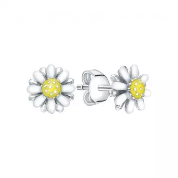 Серебряные серьги с эмалью