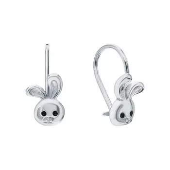 Серебряные серьги с эмалью