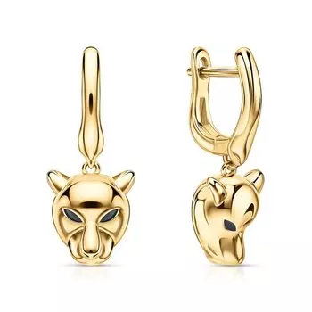 Серебряные серьги с эмалью