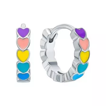 Серебряные серьги с эмалью