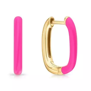 Серебряные серьги с эмалью