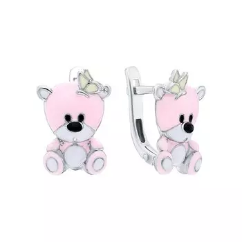 Серебряные серьги с эмалью