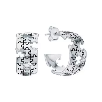 Серебряные серьги с эмалью