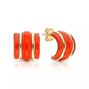 Серебряные серьги с эмалью