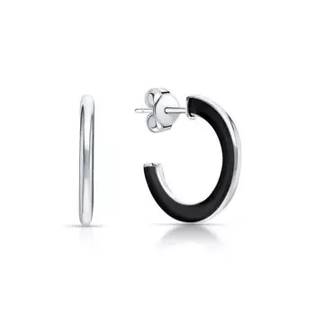 Серебряные серьги с эмалью