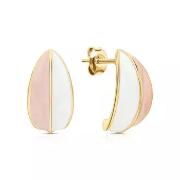 Серебряные серьги с эмалью