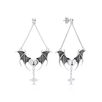 Серебряные серьги с эмалью