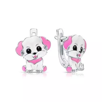 Серебряные серьги с эмалью