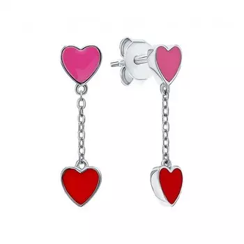 Серебряные серьги с эмалью