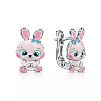 Серебряные серьги с эмалью