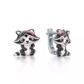 Серебряные серьги с эмалью