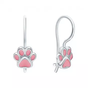 Серебряные серьги с эмалью