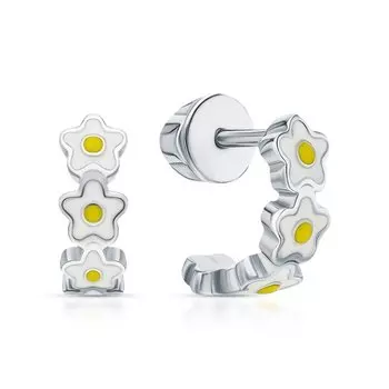 Серебряные серьги с эмалью