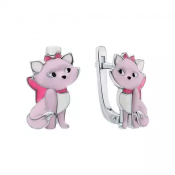 Серебряные серьги с эмалью