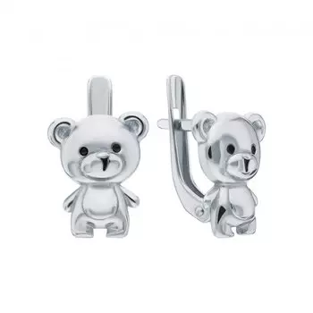 Серебряные серьги с эмалью