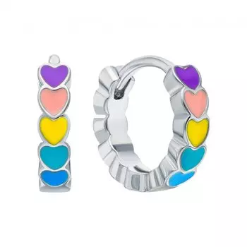 Серебряные серьги с эмалью