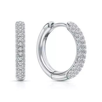 Серебряные серьги с эмалью и фианитами