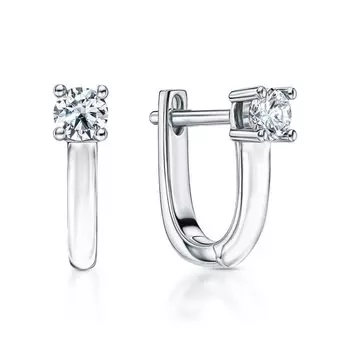 Серебряные серьги с эмалью и фианитами